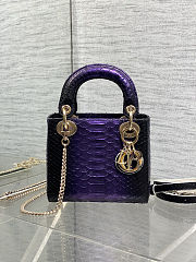 Dior Mini Lady Bag Purple 17cm - Unahubs - 1