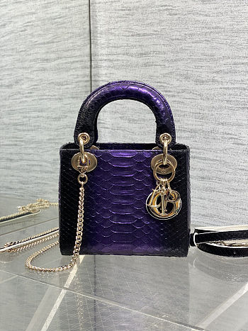 Dior Mini Lady Bag Purple 17cm - Unahubs