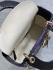 Dior Mini Lady Bag Purple 17cm - Unahubs - 5