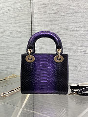 Dior Mini Lady Bag Purple 17cm - Unahubs - 3