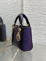 Dior Mini Lady Bag Purple 17cm - Unahubs - 2