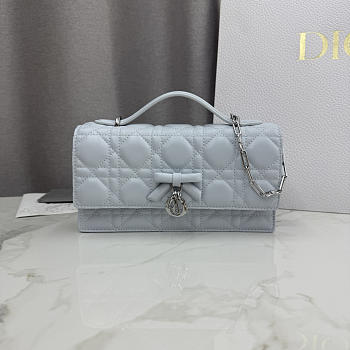 Dior My Mini Bag Blue Cannage Lambskin 21x11.5x4.5cm