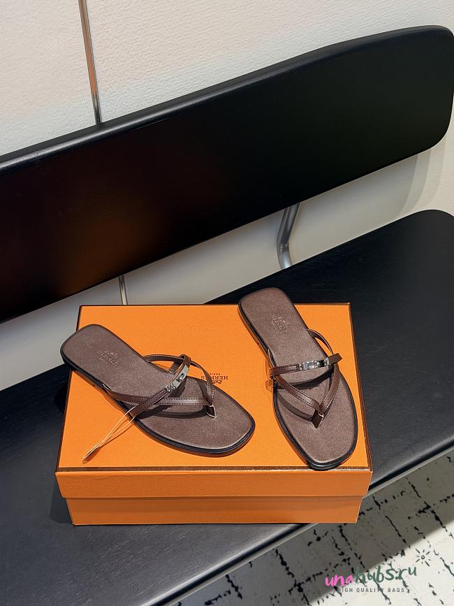 Hermes Miss sandal brown - 1
