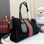Gucci Borsetto large boston bag suede black 38.5x12.5x13cm - Unahubs - 5