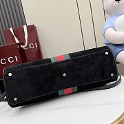 Gucci Borsetto large boston bag suede black 38.5x12.5x13cm - Unahubs - 4