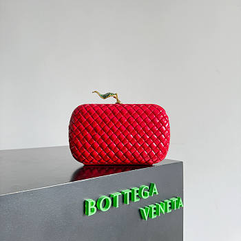 Bottega Veneta Knot Red Patent 20x12x5.5cm