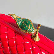 Bottega Veneta Knot Red Patent 20x12x5.5cm - 5