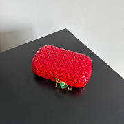 Bottega Veneta Knot Red Patent 20x12x5.5cm - 4