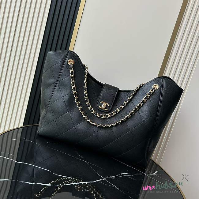 Chanel Shopping Tote Bag Black Caviar 54x33x15cm - 1