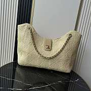 Chanel Shopping Tote Bag Beige Raffia 54x33x15cm - 1