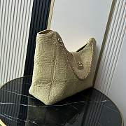 Chanel Shopping Tote Bag Beige Raffia 54x33x15cm - 5