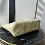 Chanel Shopping Tote Bag Beige Raffia 54x33x15cm - 3