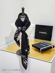 Chanel Black Scarf 140x140cm - 4
