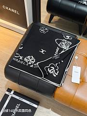 Chanel Black Scarf 140x140cm - 3
