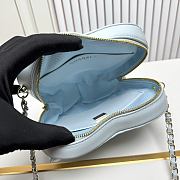 Chanel Heart Shaped Bag light blue Lambskin 18x19x5.5cm - 4