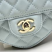 Chanel Heart Shaped Bag light blue Lambskin 18x19x5.5cm - 2