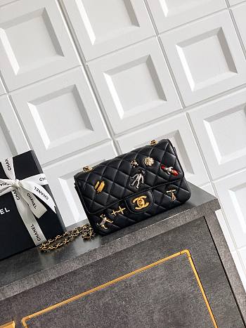 Chanel 11.12 Flap Bag Black Lambskin 20cm - Unahubs