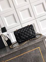Chanel 11.12 Flap Bag Black Lambskin 20cm - Unahubs - 4