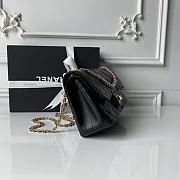 Chanel 26S Crushed Flap Bag Black Lambskin 24x16x7.5cm - 5