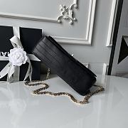 Chanel 26S Crushed Flap Bag Black Lambskin 24x16x7.5cm - 3