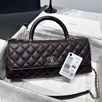 Chanel Coco Handle 26p dark brown Caviar 32cm - Unahubs