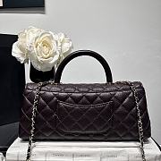 Chanel Coco Handle 26p dark brown Caviar 32cm - Unahubs - 4