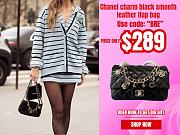 Chanel charm black smooth leather flap bag - 1
