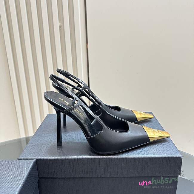 YSL Jeanne Slingback Black Pumps  - 1