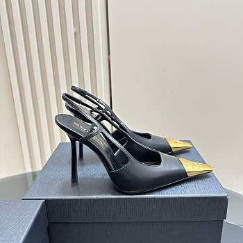 YSL Jeanne Slingback Black Pumps 