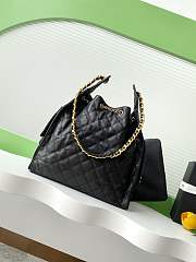 Chanel 25 handbag medium black caviar 40x30x15cm - 4