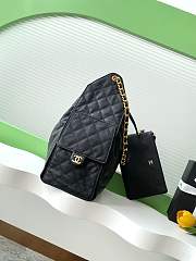 Chanel 25 handbag medium black caviar 40x30x15cm - 2