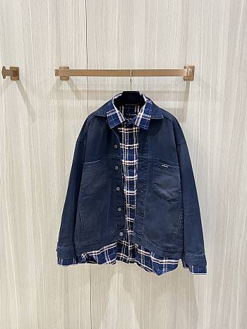 Balenciaga button-fastening check-pattern Jacket