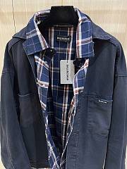Balenciaga button-fastening check-pattern Jacket - 2