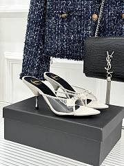YSL Jerry mules in TPU and rhinestones white 8cm - 1