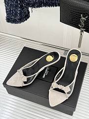 YSL Jerry mules in TPU and rhinestones white 8cm - 3