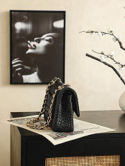 Chanel Medium Flap Bag black gold 25cm - Unahubs - 3