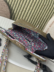 Chanel Medium Flap Bag Green canvas 25cm - 2