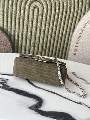 Chanel Mini Flap Bag Green canvas 25cm - 4