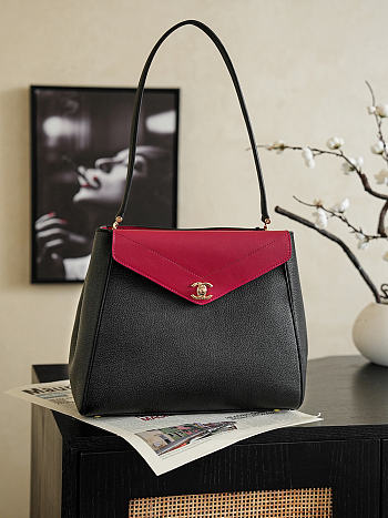 Chanel 26 Tote Bag Black Red 32x25x15cm - Unahubs