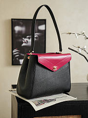 Chanel 26 Tote Bag Black Red 32x25x15cm - Unahubs - 4