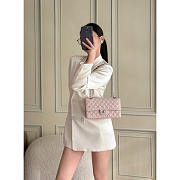 Chanel Medium Flap Bag Caviar Light pink Silver 25cm - 4