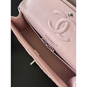 Chanel Medium Flap Bag Caviar Light pink Silver 25cm - 3