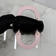 Dior Mini Lady Bag Strap Black and Rose 17x15x7cm - Unahubs - 5