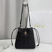 Dior Adiorable Mini Bucket Bag Black Lambskin 22x20x5.5cm - Unahubs - 1