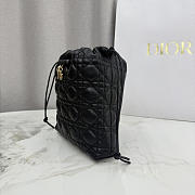 Dior Adiorable Mini Bucket Bag Black Lambskin 22x20x5.5cm - Unahubs - 3