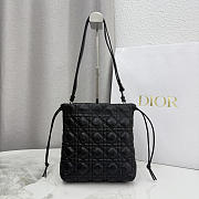 Dior Adiorable Mini Bucket Bag Black Lambskin 22x20x5.5cm - Unahubs - 2