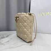 Dior Adiorable Mini Bucket Bag Beige Lambskin 22x20x5.5cm - Unahubs - 4