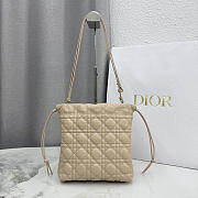 Dior Adiorable Mini Bucket Bag Beige Lambskin 22x20x5.5cm - Unahubs - 2