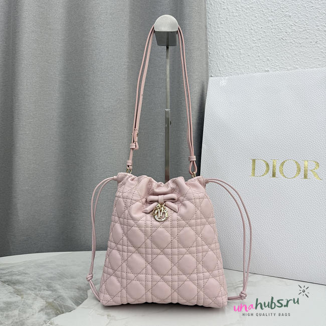 Dior Adiorable Mini Bucket Bag pink Lambskin 22x20x5.5cm - Unahubs - 1