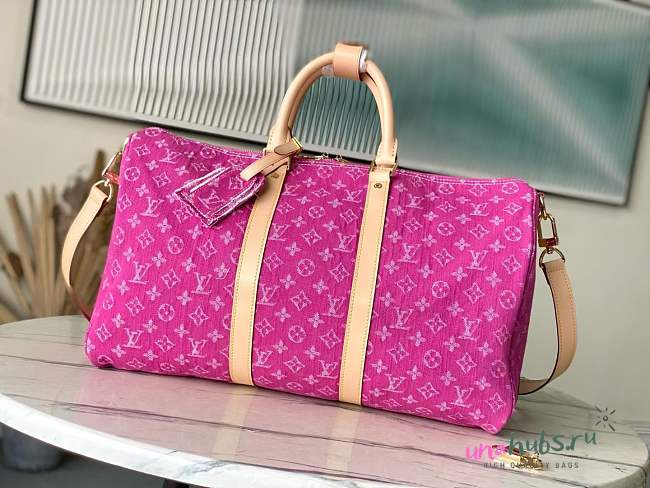 Louis Vuitton Keepall Bandoulière 45 pink 45x27x20cm - Unahubs - 1